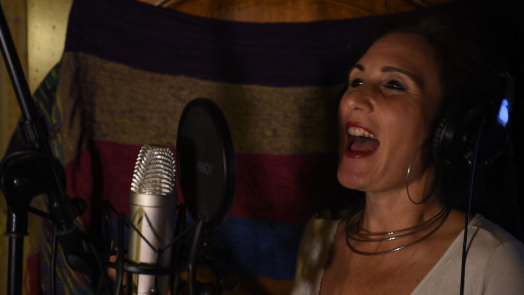 Giulia Tripoti recording sahira world music album Giulia Tripoti recording sahira world music album