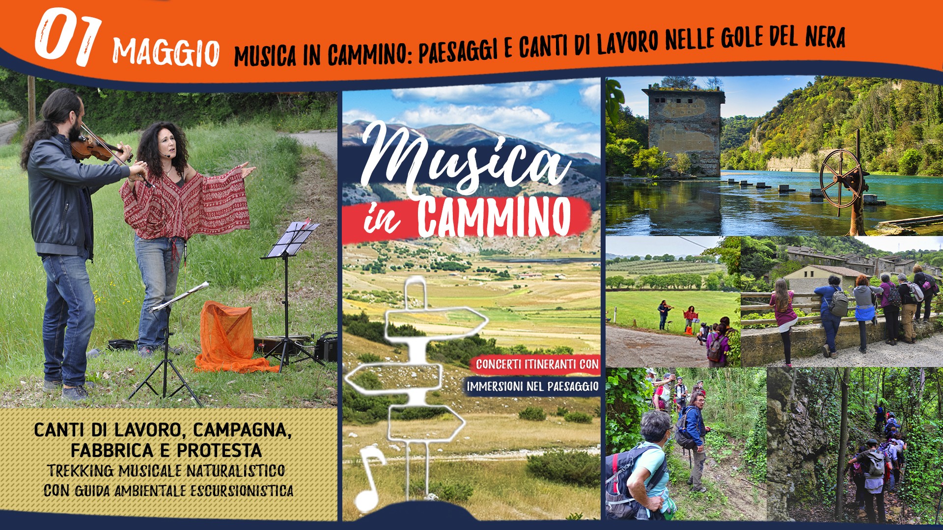 Musica in Cammino –> CANTI DI LAVORO nelle Gole del Nera